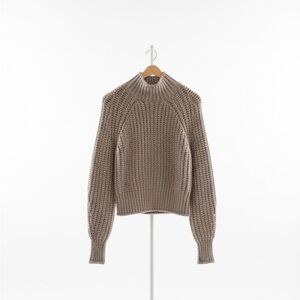 H&M Cozy Chunky Knit Turtleneck Sweater - Grey/Taupe